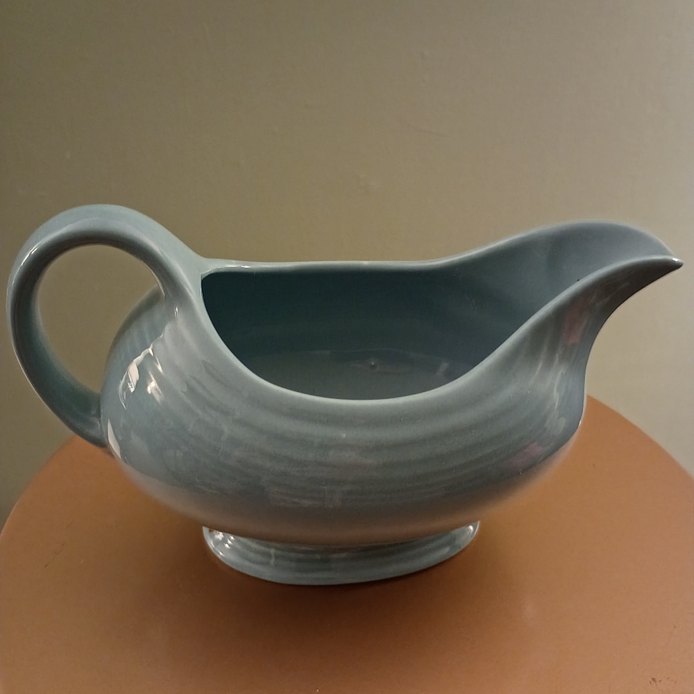 Fiesta Ware  HLC, Gravy Sauceboat, Sky Blue, Made In USA, No Callouts